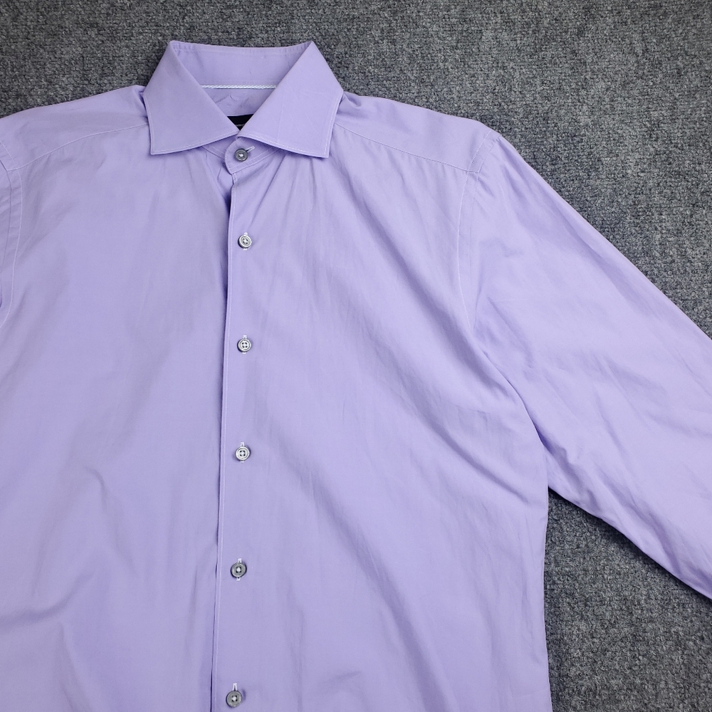 Ermenegildo Zegna Current Solid Purple Dress Shir… - image 3